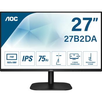 AOC 27B2DA, LED-Monitor 27 Zoll, FullHD, Adaptive-Sync, 75Hz, IPS --- Ausstellungsstück ---
