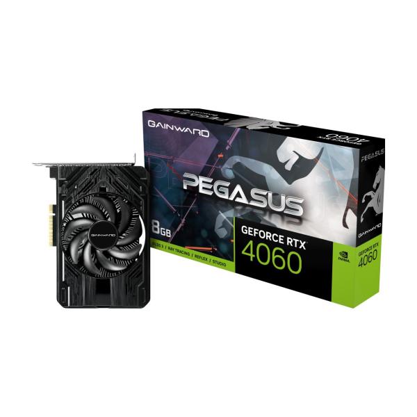 8GB Gainward GeForce RTX 4060 Pegasus Aktiv PCIe 4.0 x16 (x8) Grafikkarte