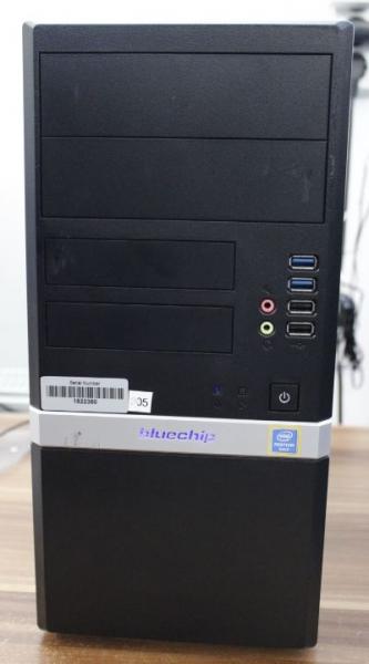 Bluechip PC Pentium Gold G5400 ,  8GB DDR4 RAM , 128GB SSD + 500GB , WLAN , Windows 11 Professional  , Microsoft Office 2019 Professional