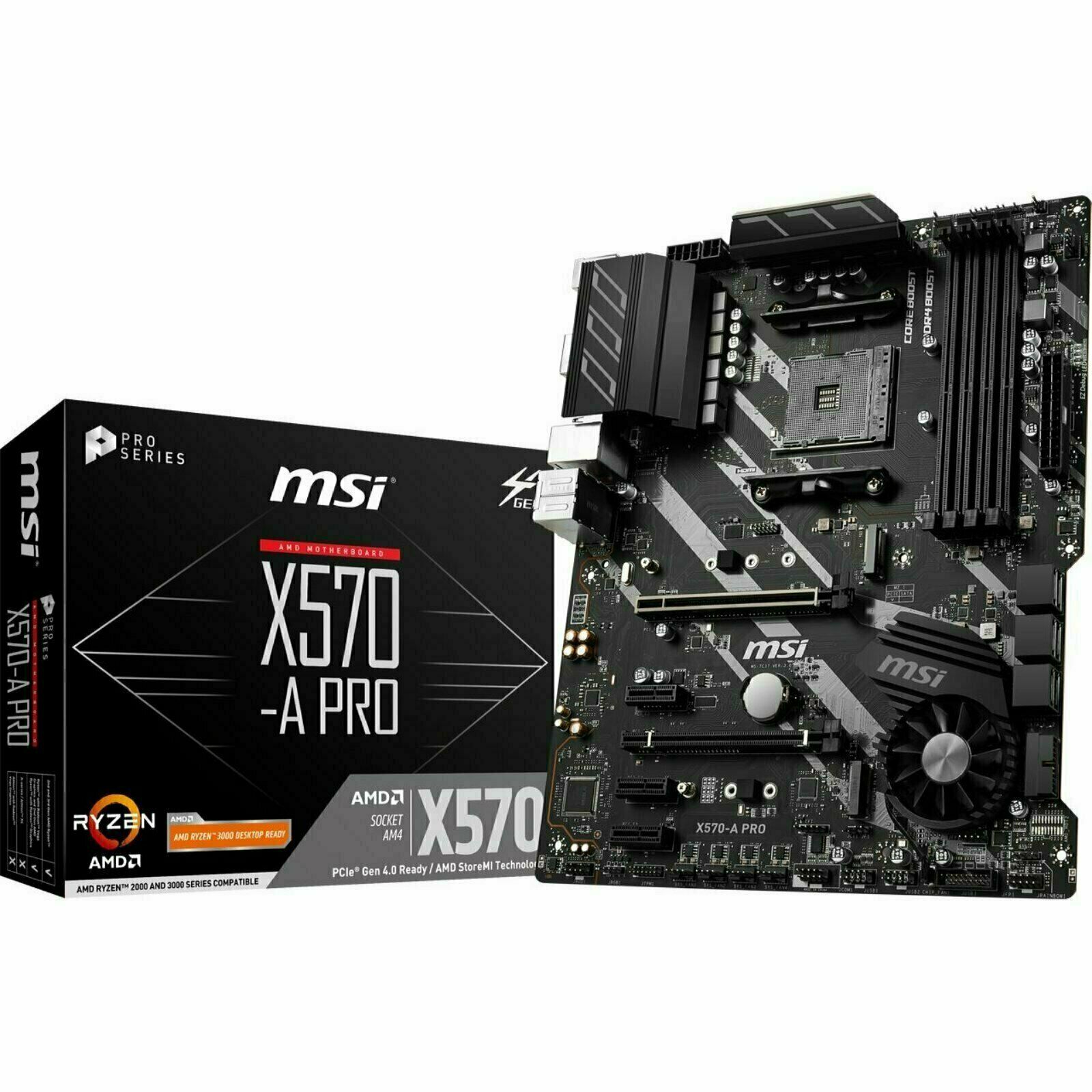 MSI X570-A PRO AMD X570 So.AM4 Dual Channel DDR4 ATX Mainboard